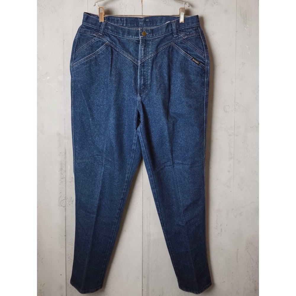 Rockies‎ Bareback Jeans Womens 18w Dark Blue Western 34" Inseam (36" On Tag)
